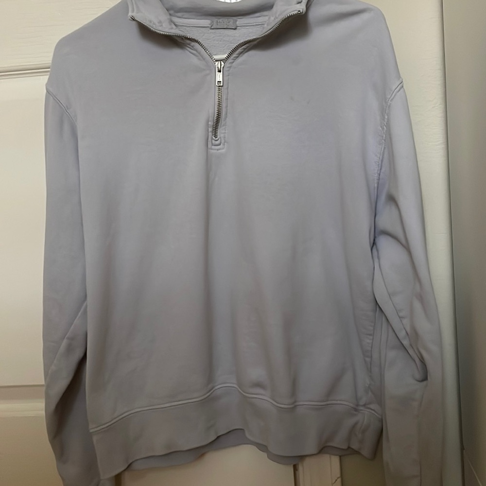 John Galt (Brandy Melville) light blue Missy quarter zip sweatshirt